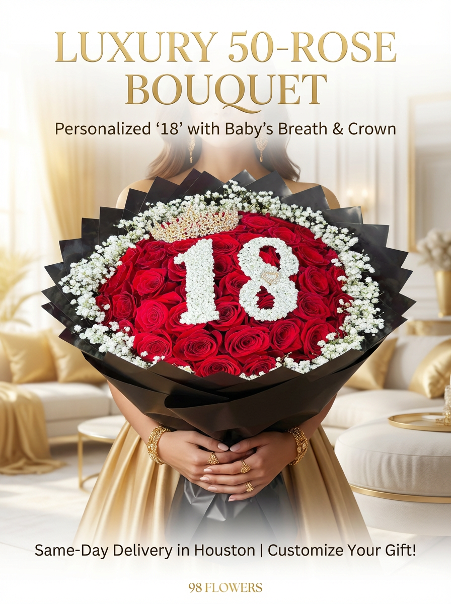 Milestone Birthday Rose Bouquet image 3