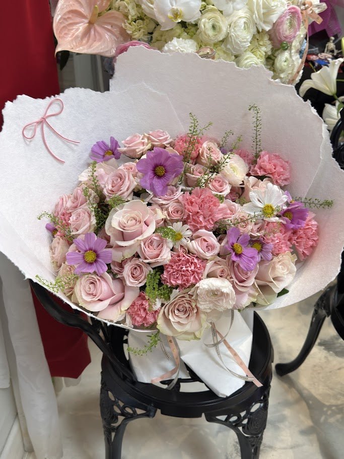 Blush Whisper Bouquet - 98 FLOWERS