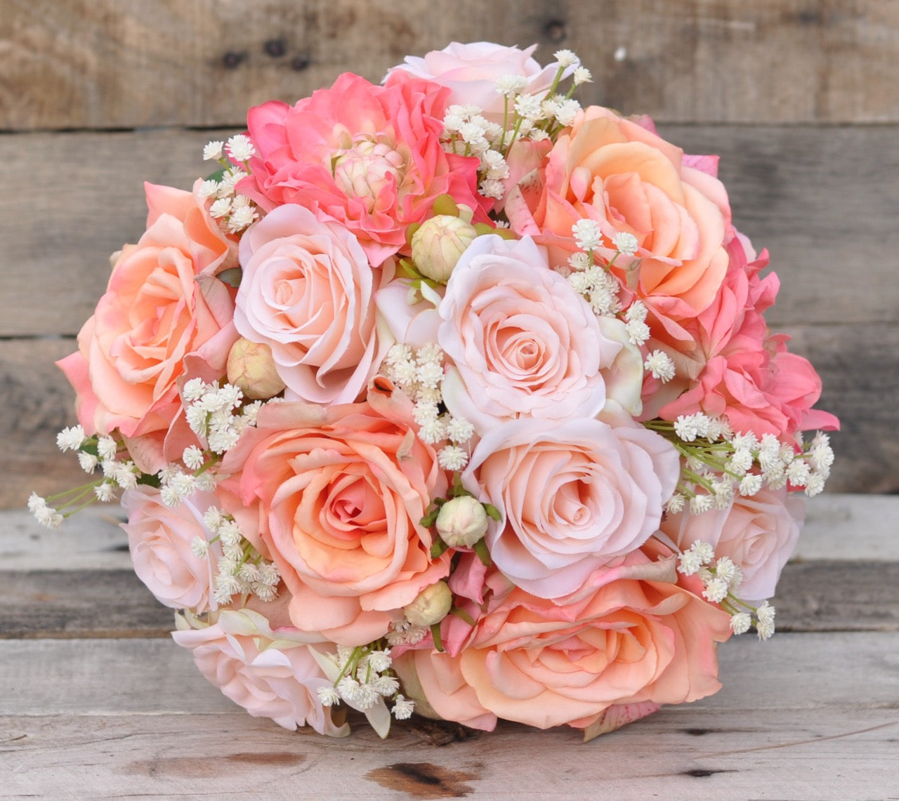 Peach Blush Rose Wedding Bouquet image 0