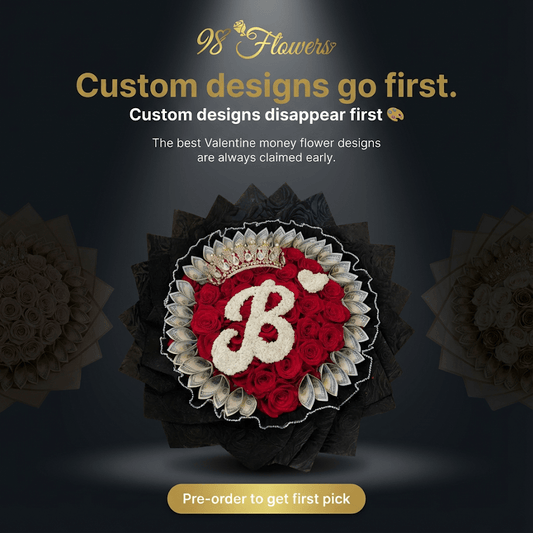 Custom Valentine Money Flower - 98 FLOWERS