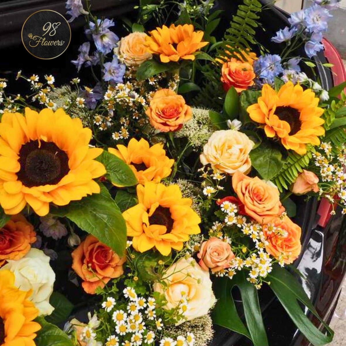 Car Trunk Sunflower Birthday Bouquet image 3
