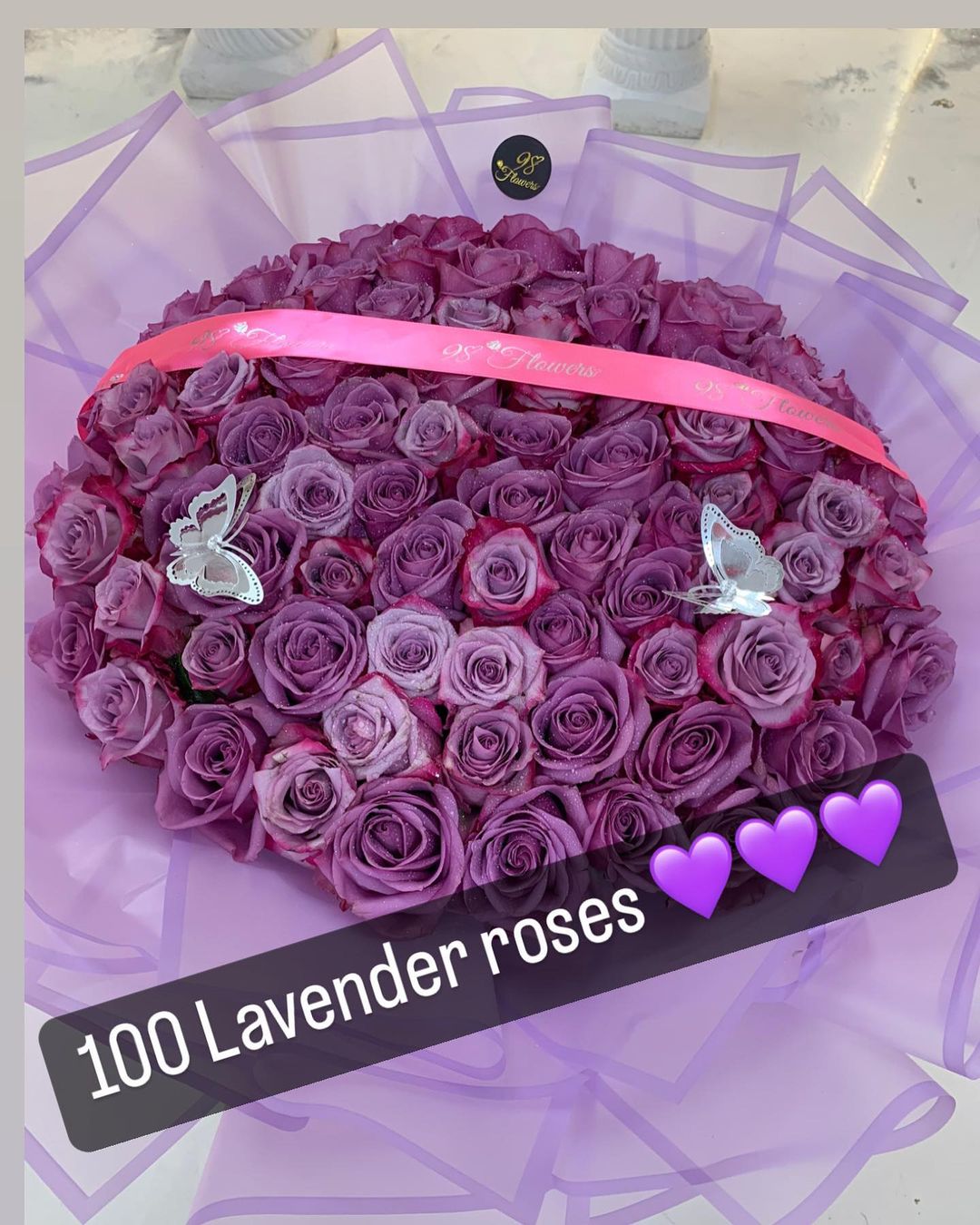 98 Round Shape - Big Size (50 Roses), LAVENDER image