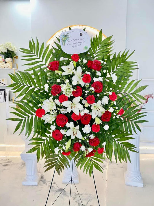 Devotion & Peace Standing Tribute - 98 FLOWERS