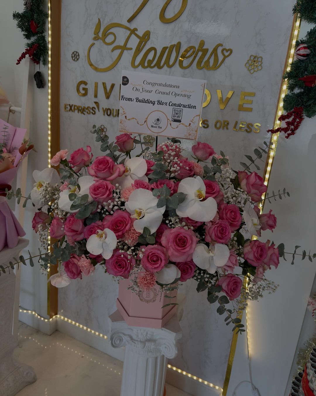 Blushing Orchid Grand Opening Arrangement image 1
