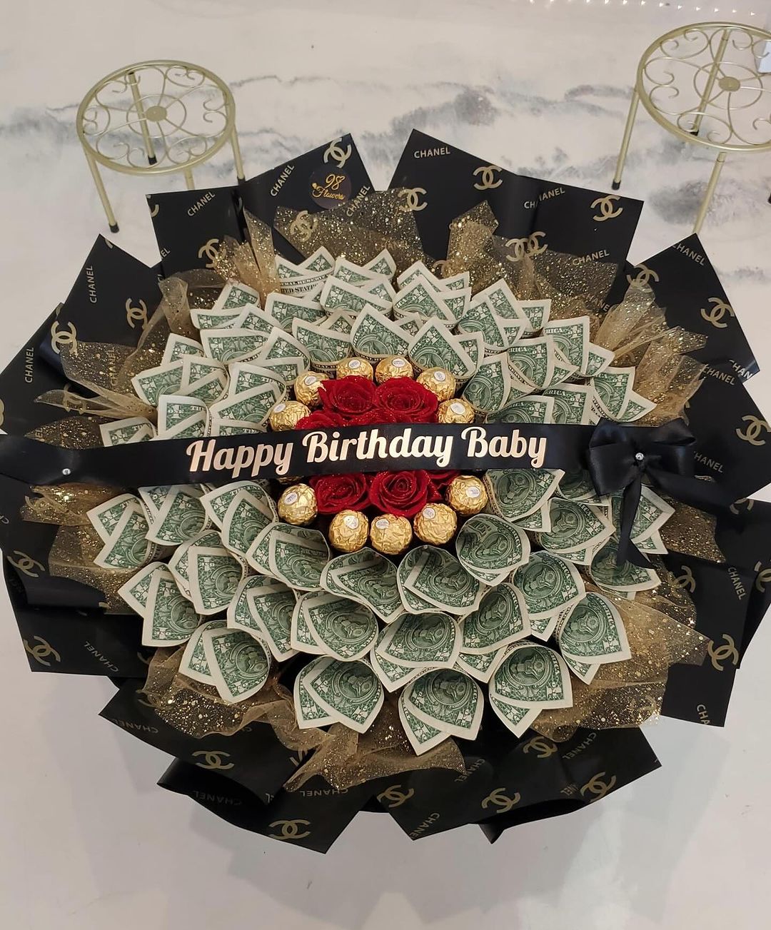 Chanel-Inspired Luxury Money Bouquet image 0