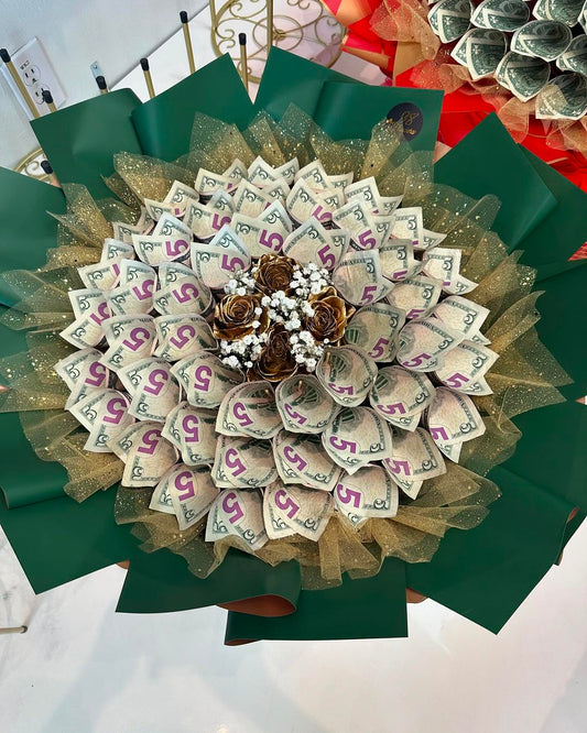 Golden Harvest Money Bouquet - 98 FLOWERS