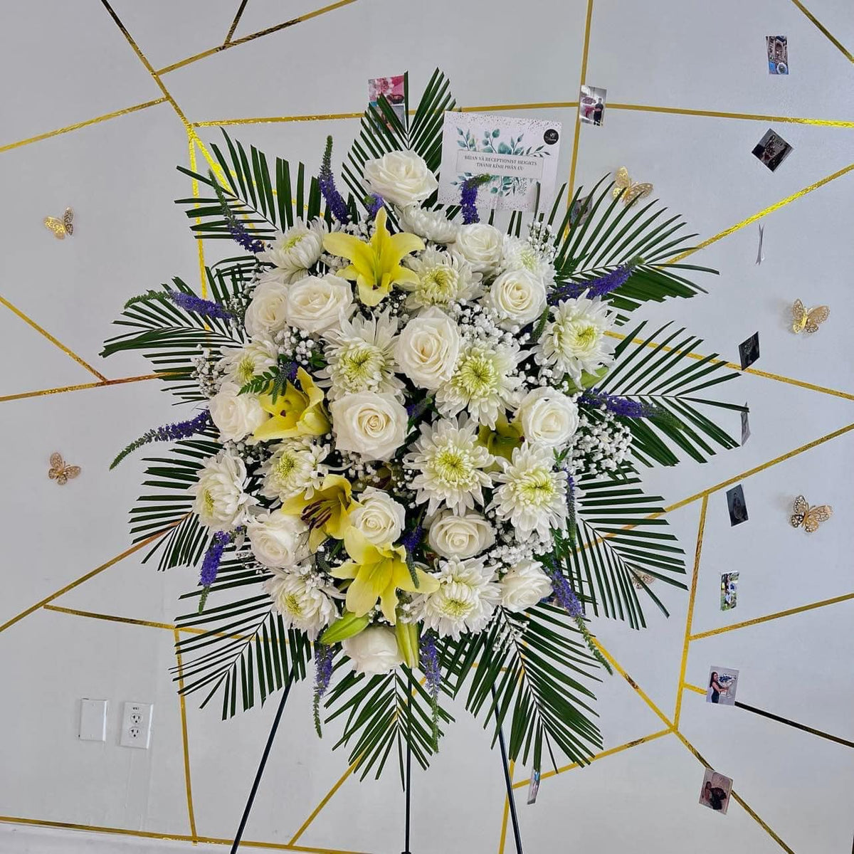 Golden Light Remembrance Spray - 98 FLOWERS