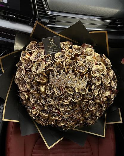 Golden Monarch Bouquet - 98 FLOWERS