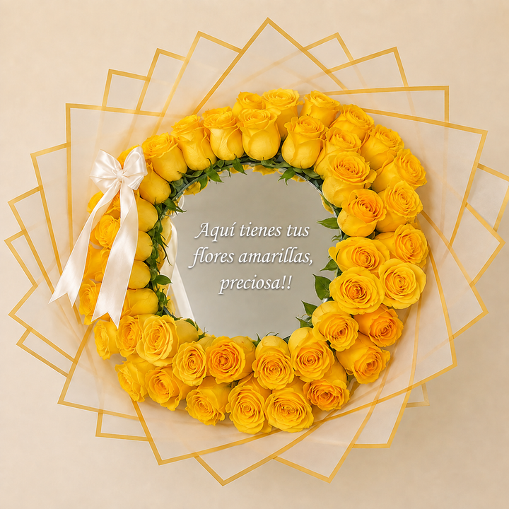 Golden Muse – 50 Yellow Roses