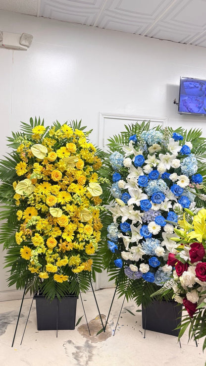 Grand Tribute Sympathy Standing Spray - 98 FLOWERS