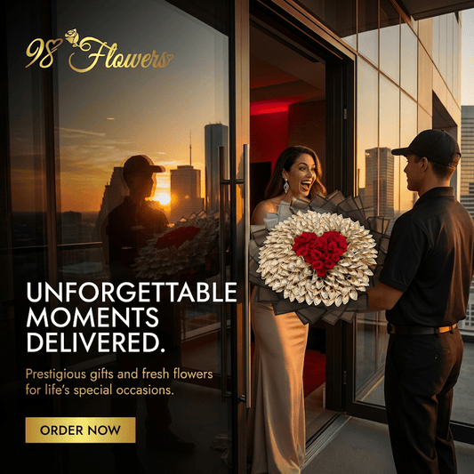 Heart of Gold Money Bouquet - 98 FLOWERS
