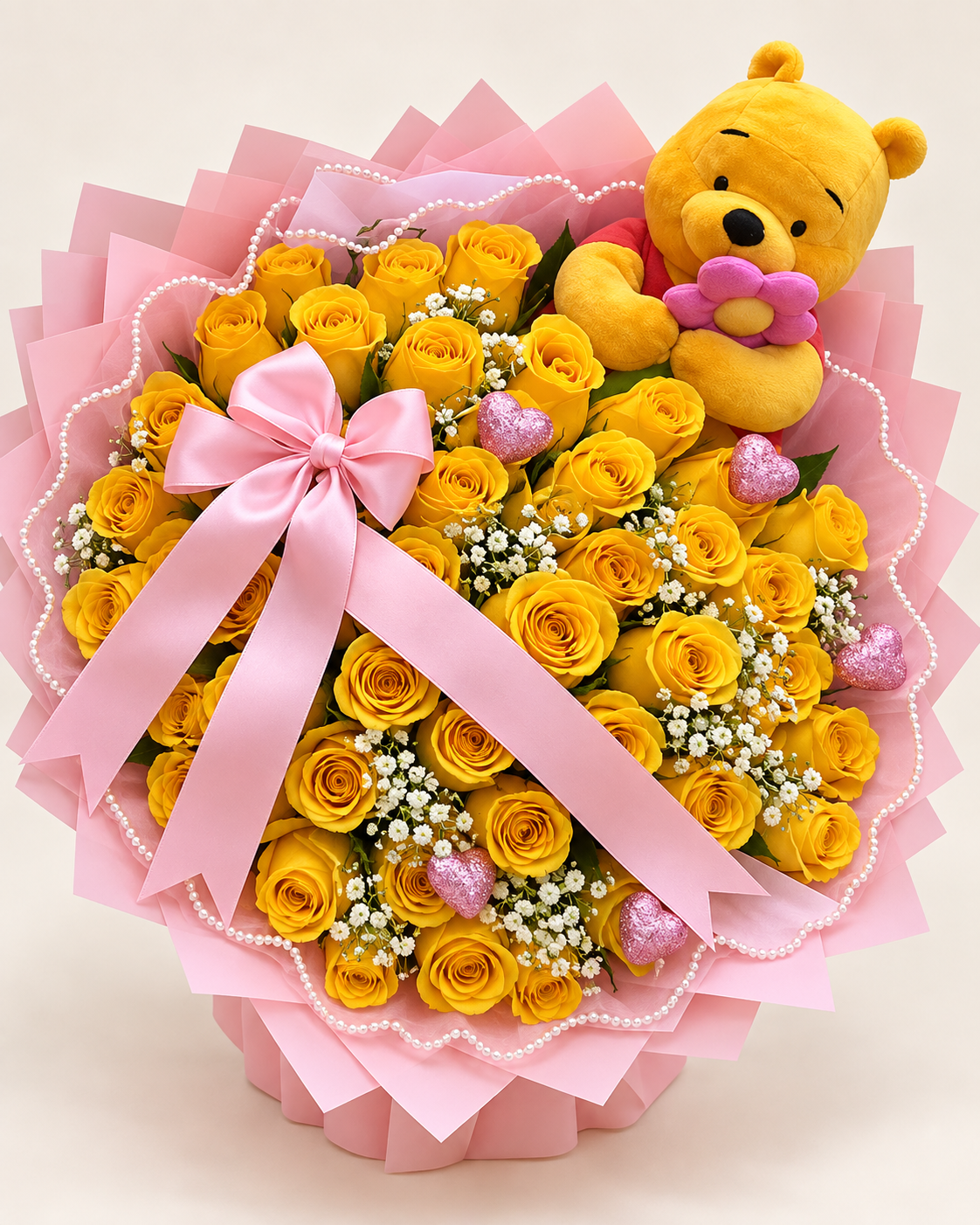 Honey Bear Blush – Yellow Rose Bouquet — clear product view