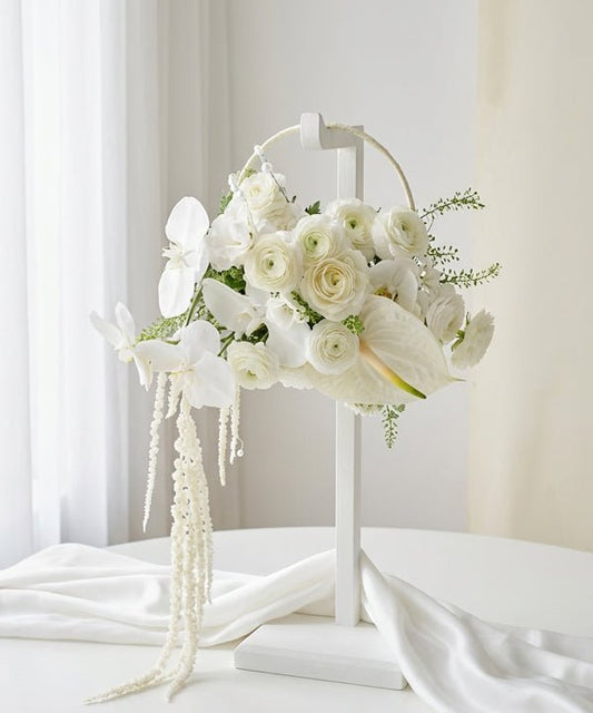 Ivory Cascade Bridal Bouquet - 98 FLOWERS