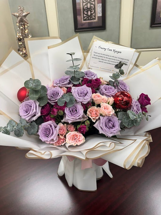 Lavender Harmony Bouquet - 98 FLOWERS