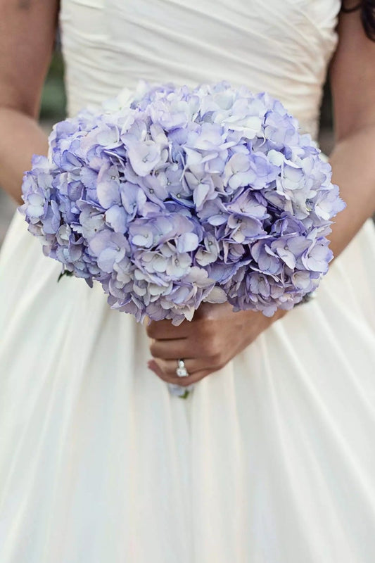 Lavender Hydrangea Bridal Bouquet - 98 FLOWERS
