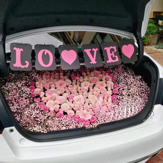 Love Blossom Car Trunk Arrangement - 98 FLOWERS