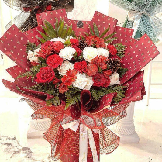 Luxurious Yuletide Bouquet - 98 FLOWERS