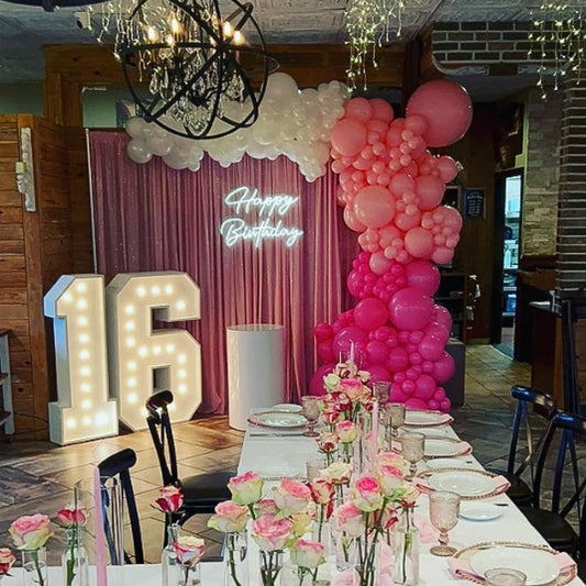 Pink Elegance Birthdays - 98 FLOWERS
