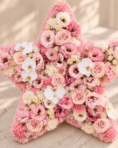 Starlight Blush – Giant Pink Star Flower Arrangement - 98 FLOWERS