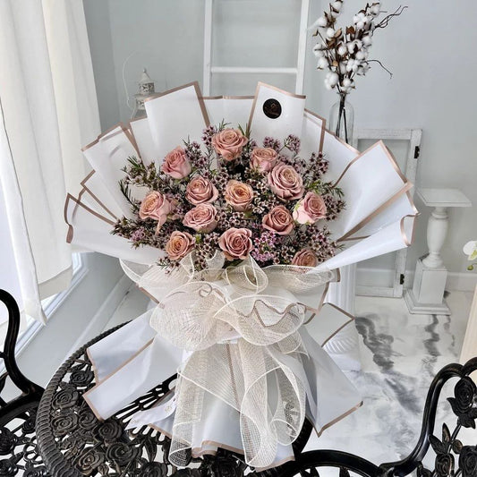 Subtle Elegance Rose Bouquet - 98 FLOWERS