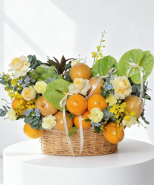 Sunny Garden Fruit Flower Basket