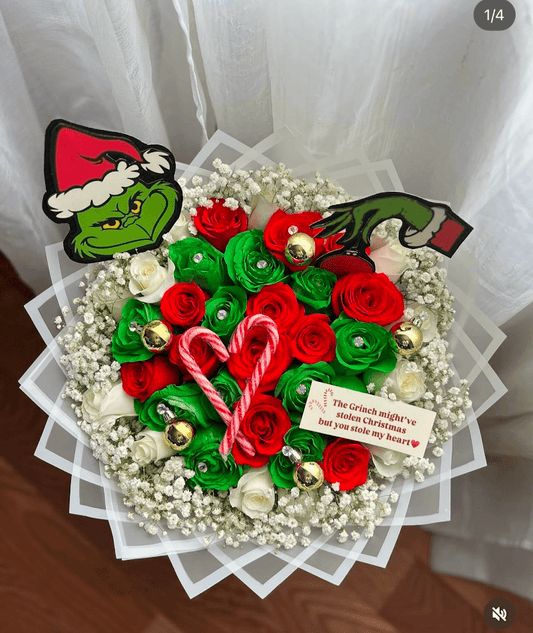 The Grinch Stole My Heart Bouquet - 98 FLOWERS