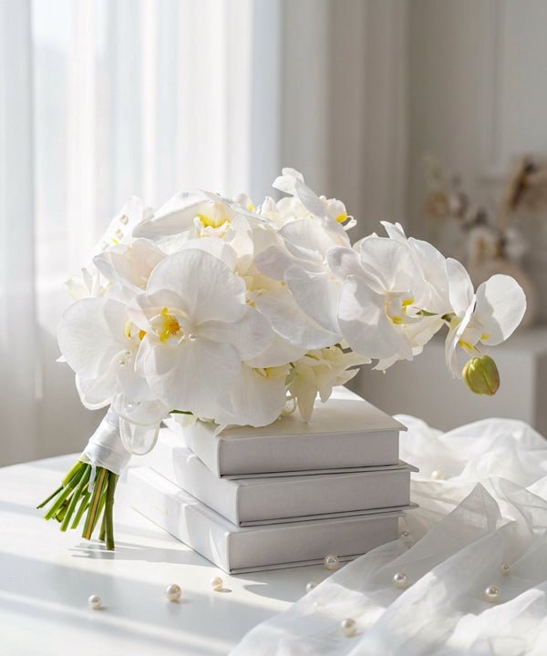 Timeless Orchid Bridal Bouquet - 98 FLOWERS