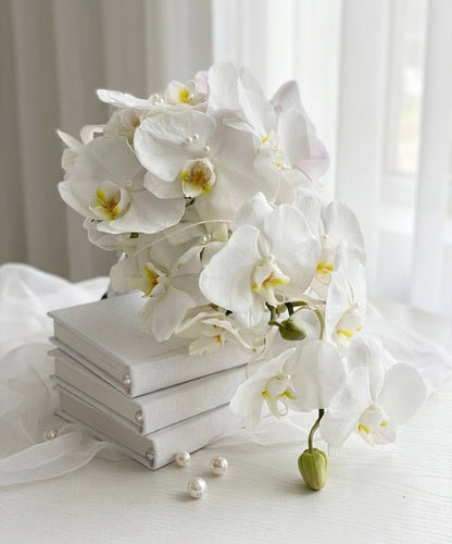 Timeless Orchid Bridal Bouquet - 98 FLOWERS
