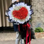 Heart Strawberry Bouquet is a special anniversary flowers gift