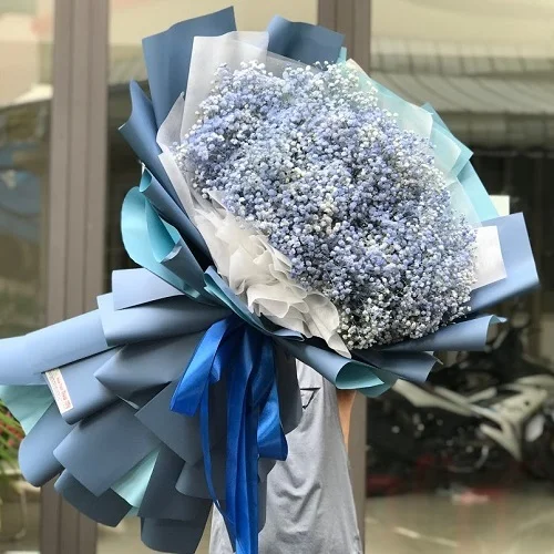 Ocean Baby Breath Bouquet  Same Day Flower Delivery Houston TX