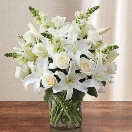 Classic All White Arrangement™ for Sympathy  