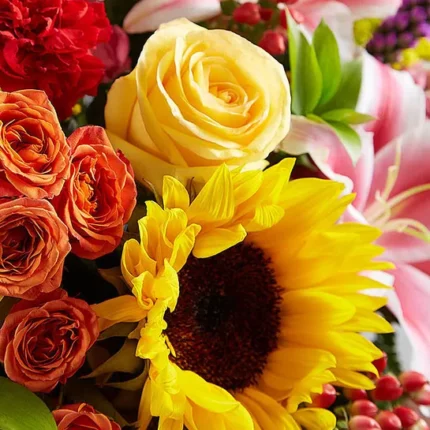 Multicolor Bright Sympathy Basket Arrangement  