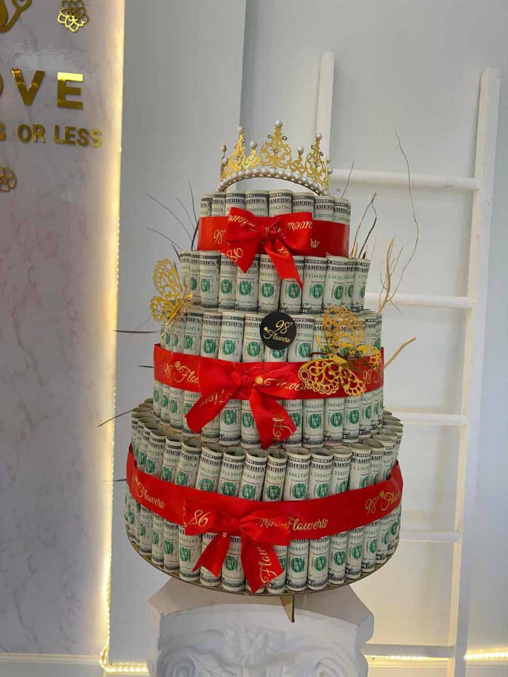 The Luxury Money Cake from Dollar Flower