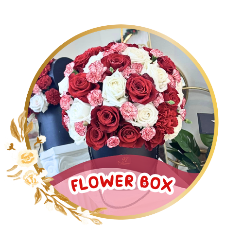 Red Passion Grand Opening Floral Arrangement red, red flower box, red roses, roses 