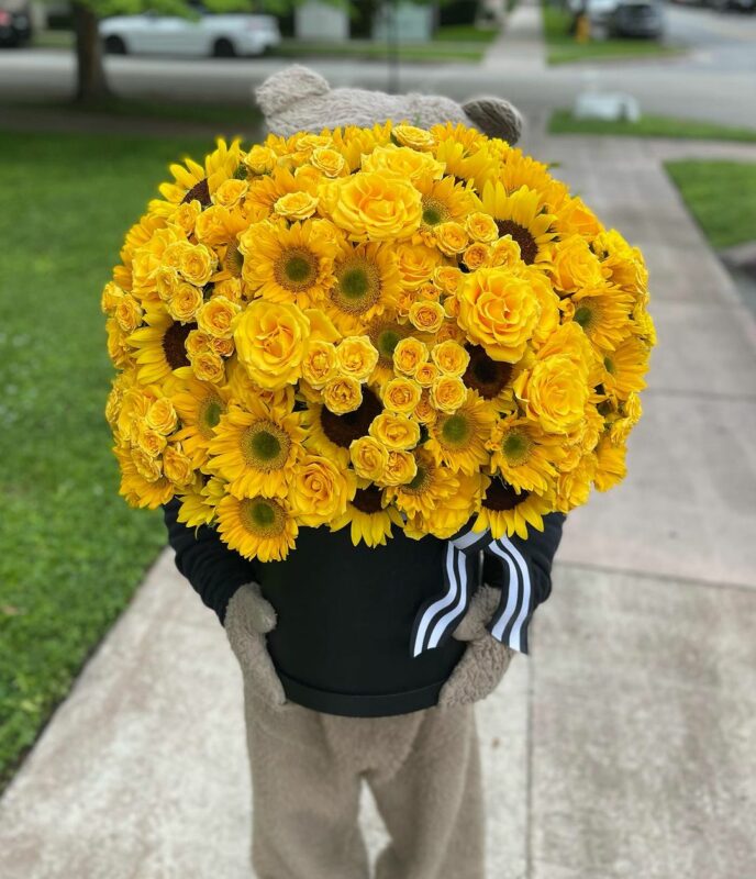 Golden Sunshine Box Same Day Flower Delivery Houston TX, Dallas TX