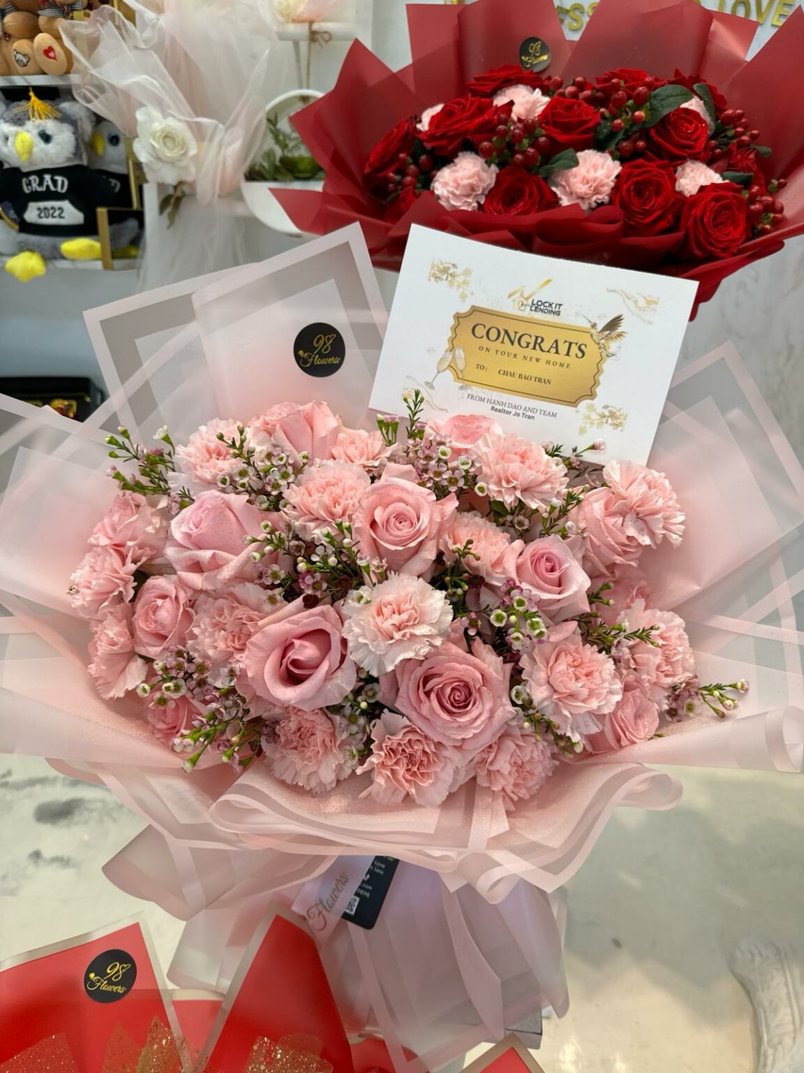 Blush Blossom Bouquet 🌸💌 Same Day Flower Delivery Houston TX, Dallas TX