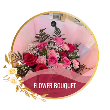 Golden Luxe Anniversary Bouquet red, white 