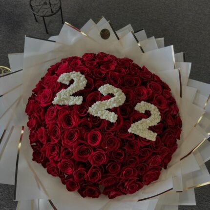 Numerical Elegance Red Rose Bouquet red flower bouquet, red roses 