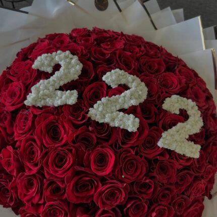 Numerical Elegance Red Rose Bouquet red flower bouquet, red roses 