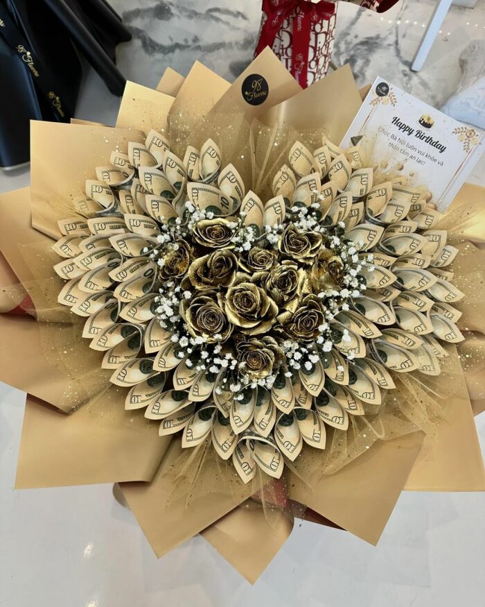 Golden Glamour Money Bouquet  