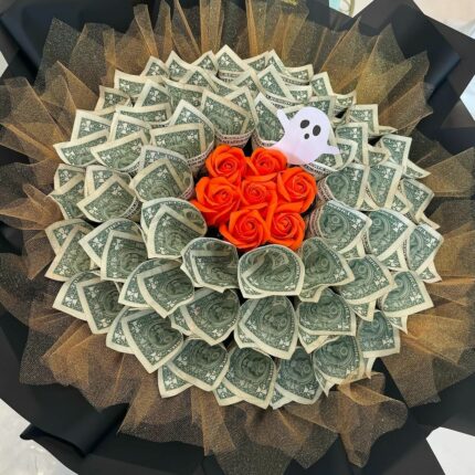 Halloween Money Bouquet with Ghost Charm  