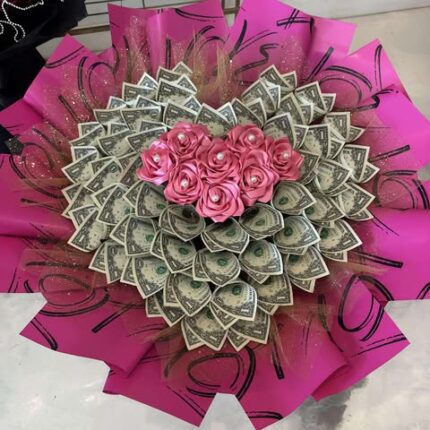 Heart of Wealth – Luxury Money BouquetRoyal Heart – Midnight Blue Money Bouquet  