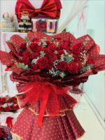 Happiness blooms where flowers do 🌹✨ Another happy customer with our signature red rose grand b (4)