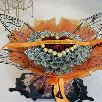 Golden Wing Money Bouquet   Golden Wing Money Bouquet