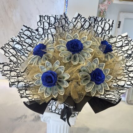 Royal Blue Money Bouquet – Dior Edition  
