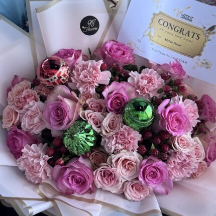 Pink Noel Celebration BouquetPink Noel Celebration Bouquet  