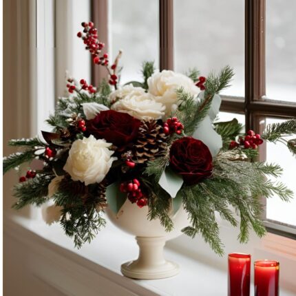 Winter Grace VaseRed Noel Bouquet  