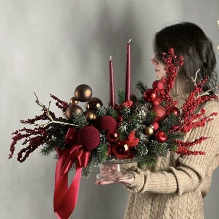 Crimson Glow Centerpiece  