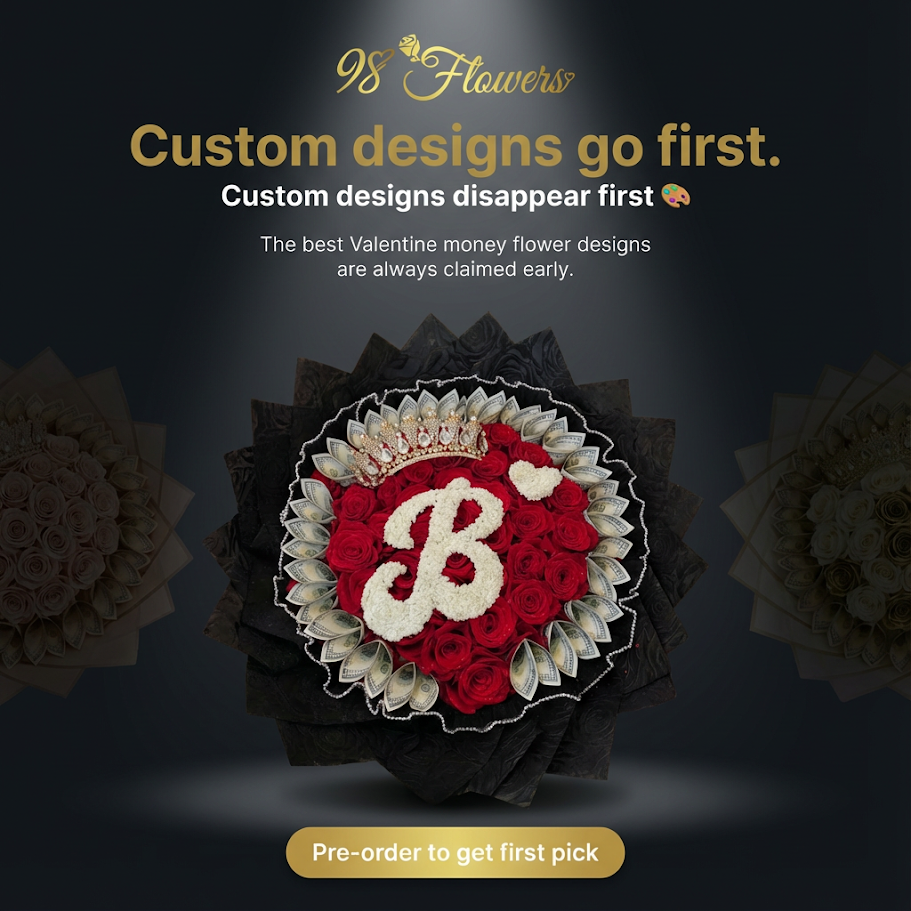 Custom Valentine Money Flower Custom Valentine Money Flower