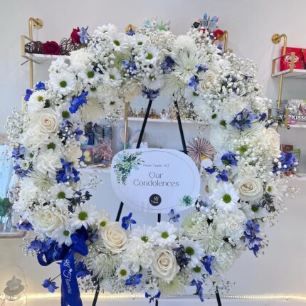 Serene Blue Remembrance Wreath  